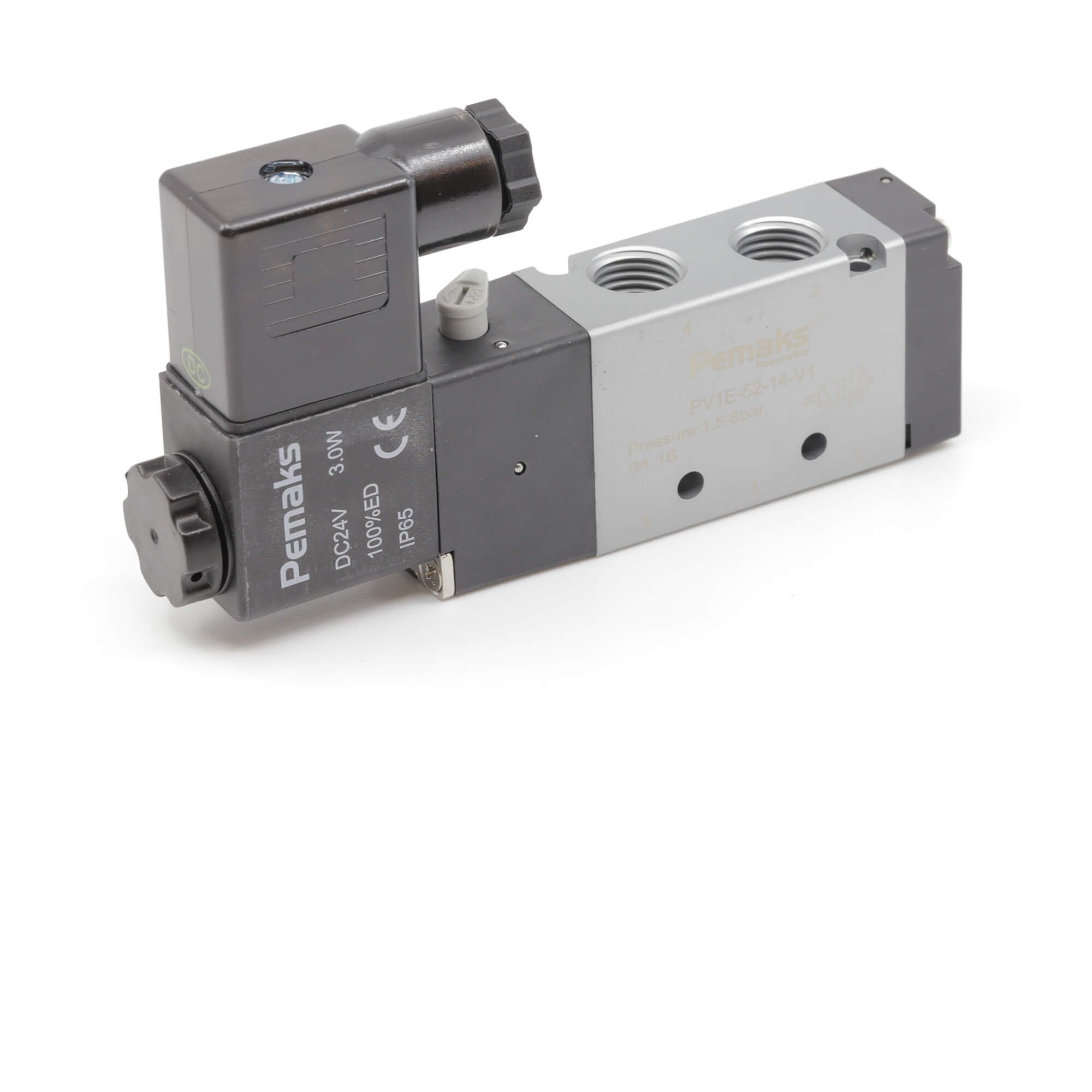 PV1E Serisi 5/2 Tek Bobinli Solenoid Valf